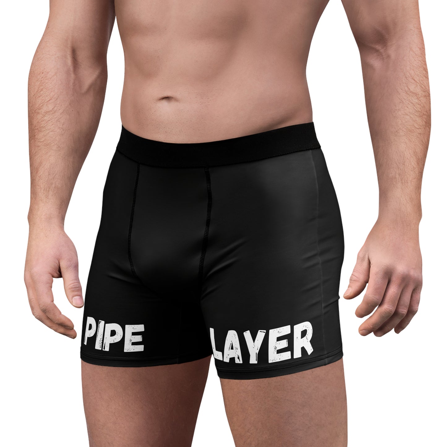 Pipe Layer Oilfield Theme Men's Boxer Briefs Black
