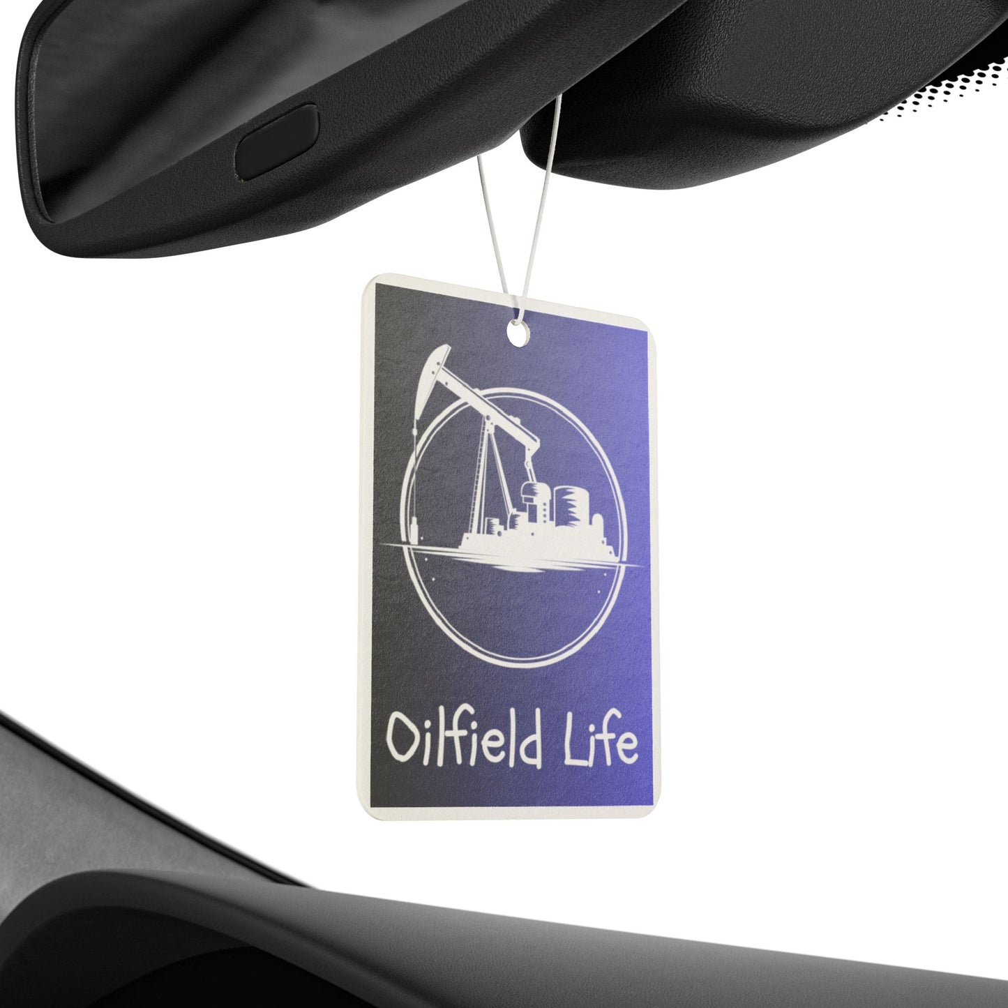 Oilfield Life Pumpjack Circle Car Air Freshener