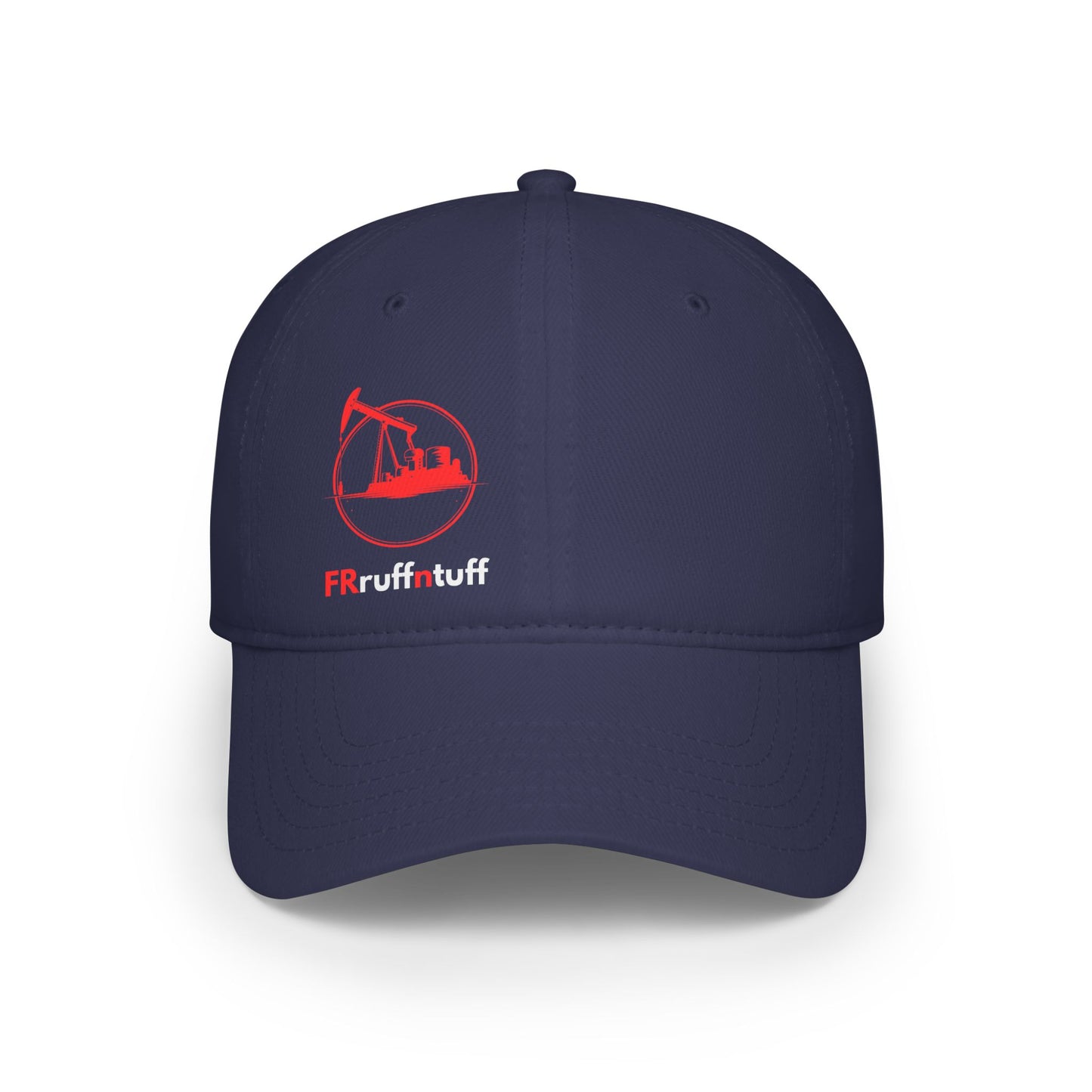 Oilfield FRruffntuff Circle Pumpjack Red Low Profile Baseball Cap