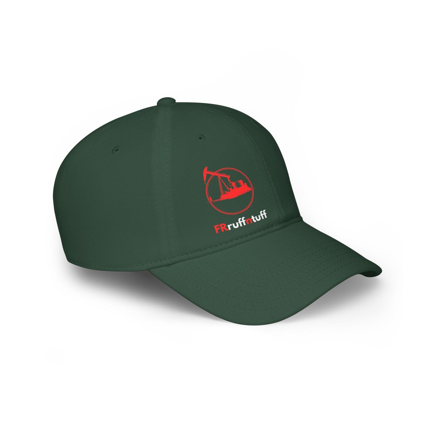 Oilfield FRruffntuff Circle Pumpjack Red Low Profile Baseball Cap