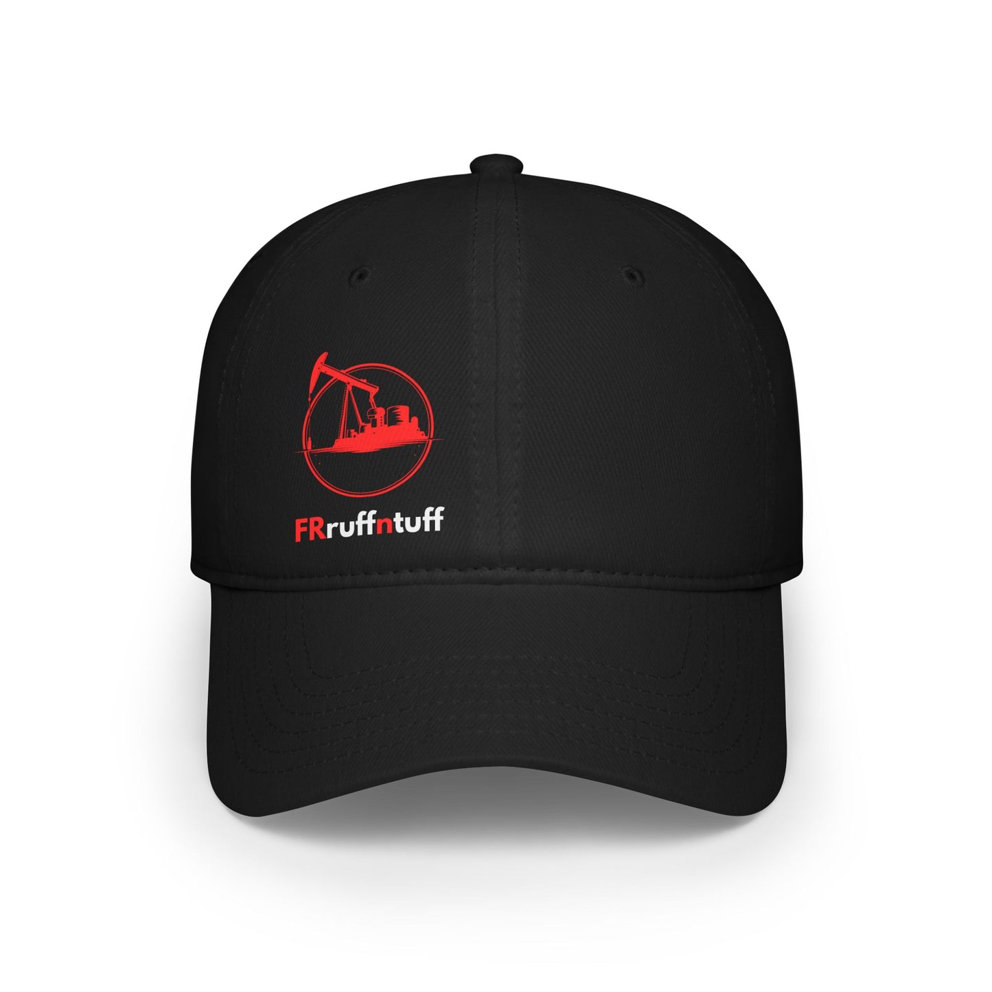 Oilfield FRruffntuff Circle Pumpjack Red Low Profile Baseball Cap