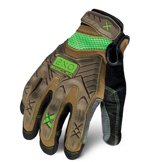 Ironclad EXO Motor Impact Glove; Work Gloves, TPR Impact Protection, (1 Pair), EXO2-PIG-04-L,Brown