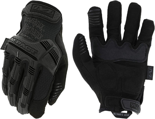 Mechanix Wear: M-Pact Covert Tactical Gloves with Secure Fit, Touchscreen Capable Safety Gloves for Men, Work Gloves with Impact Protection and Vibration Absorption (Black, Large)